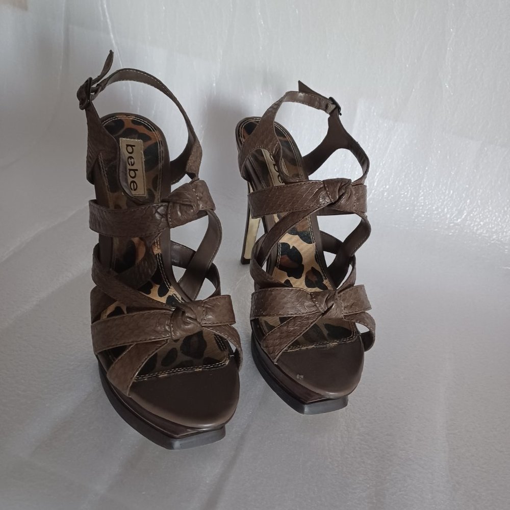 Bebe Brown High Heels 10M - Picture 9 of 15